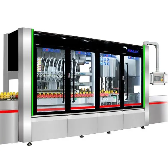 1l-5l Maszyna do automatycznego napełniania, zakręcania i pakowania oleju jadalnego, oleju smakowego, sosu, soku i octu z dużą prędkością 4